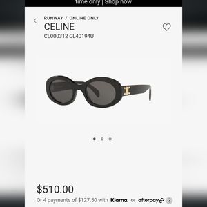 Authentic Celine triomphe sunglasses.